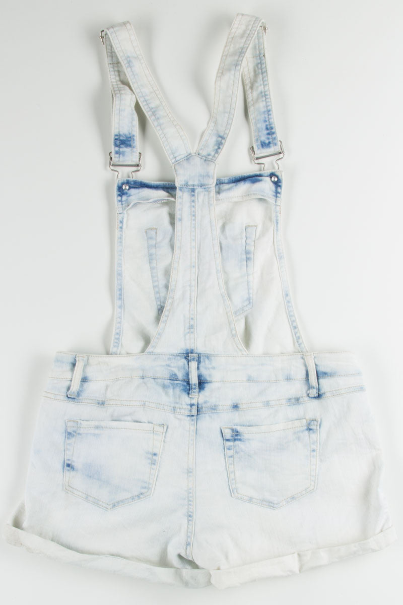 Acid Washed Denim Overall Shorts (sz. 11)