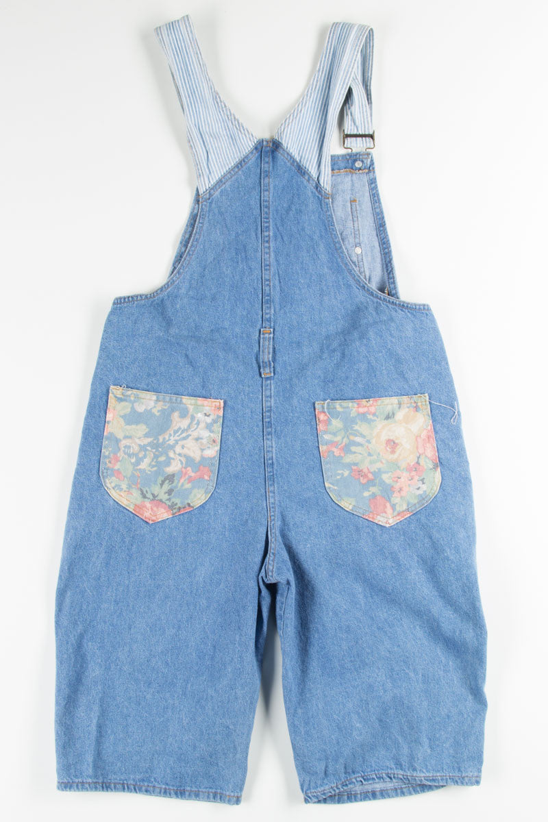 Vintage Bermuda Patched Overall Shorts (sz. S)