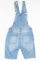 Stained Cut Off Denim Overall Shorts (sz. XS)