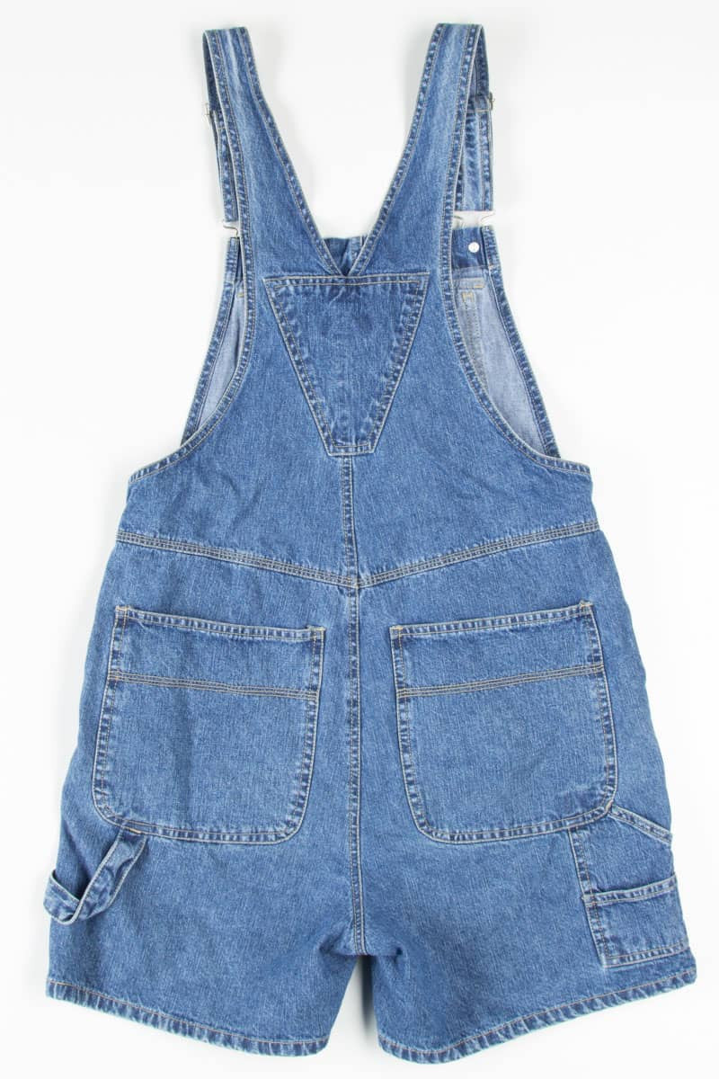 High Rise Denim Overall Shorts (sz. S)