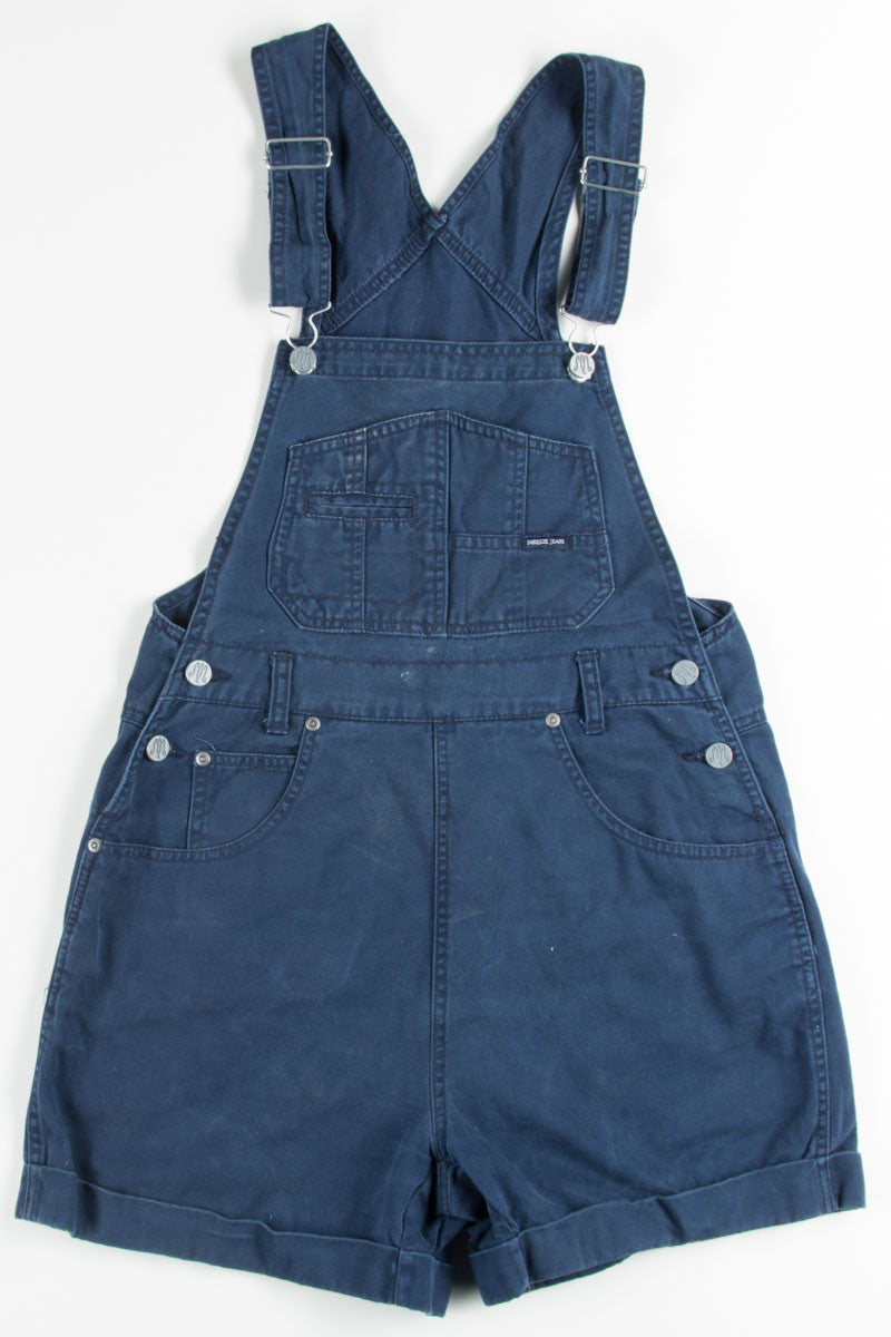 Navy Denim Overall Shorts (sz. M)