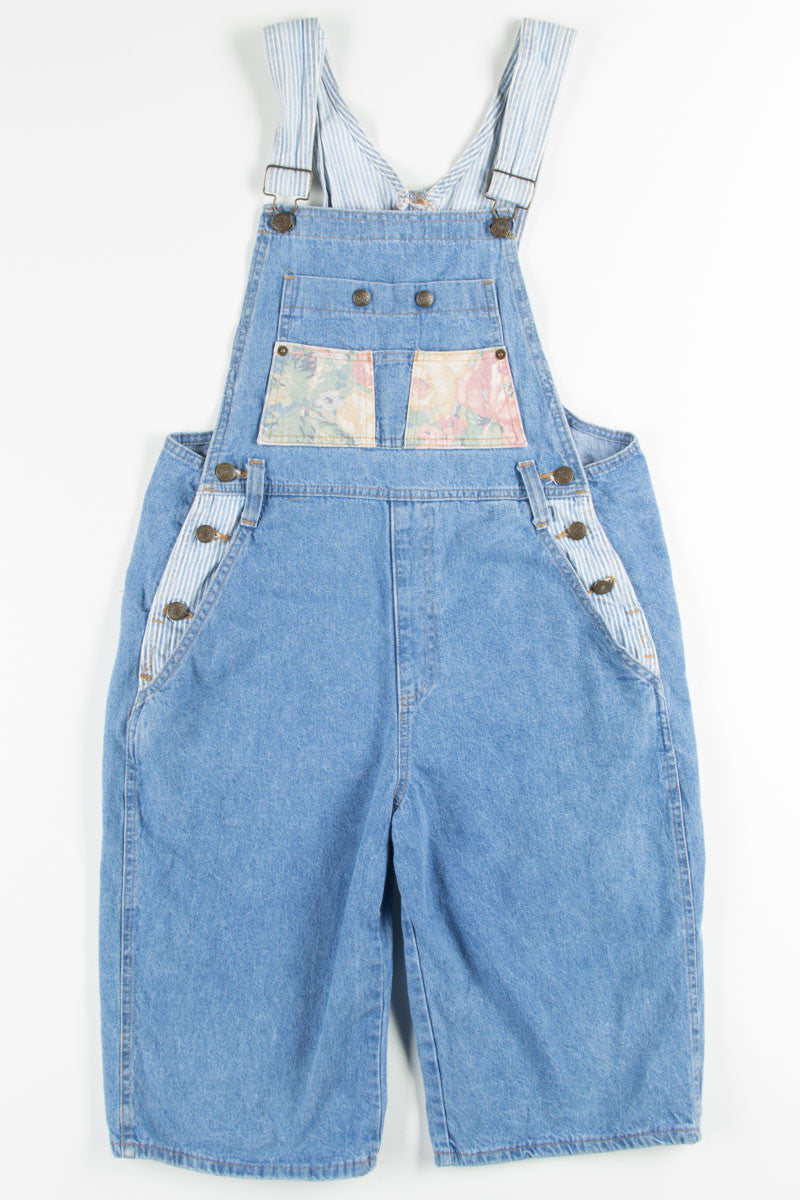 Vintage Bermuda Patched Overall Shorts (sz. S)
