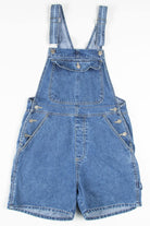 High Rise Denim Overall Shorts (sz. S)