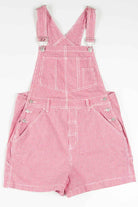 Red Gingham Overall Shorts