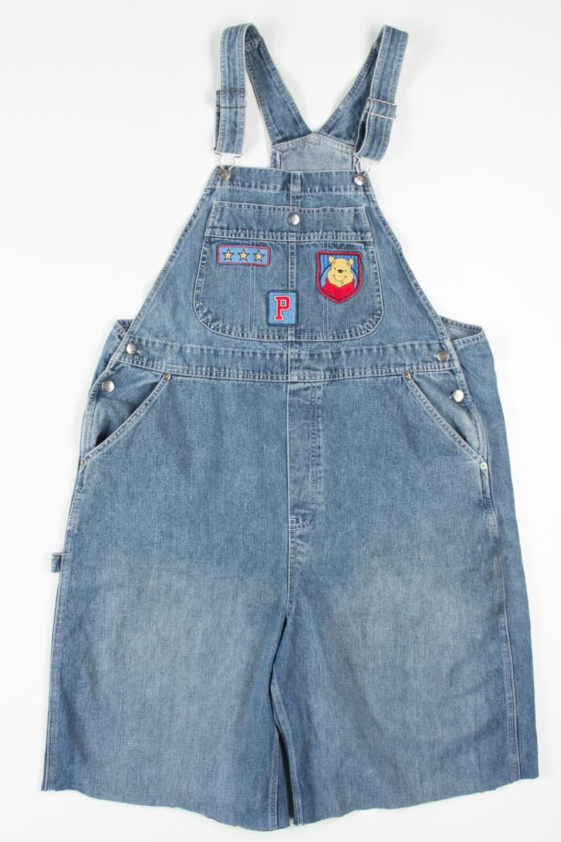 Pooh Patch Denim Overall Shorts 193 (sz. XL)