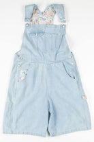Vintage Hidden Floral Denim Overall Shorts 201 (sz. L)