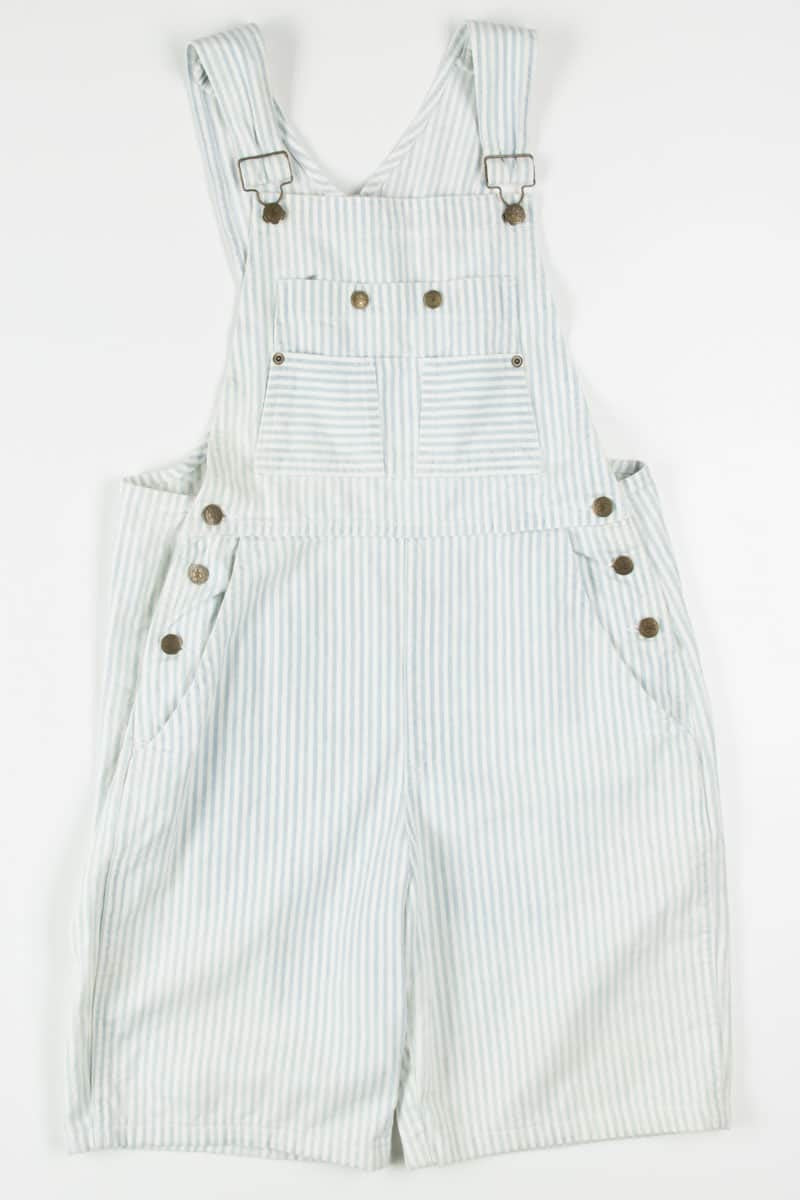 Vintage Striped Denim Overall Shorts 202 (sz. S)