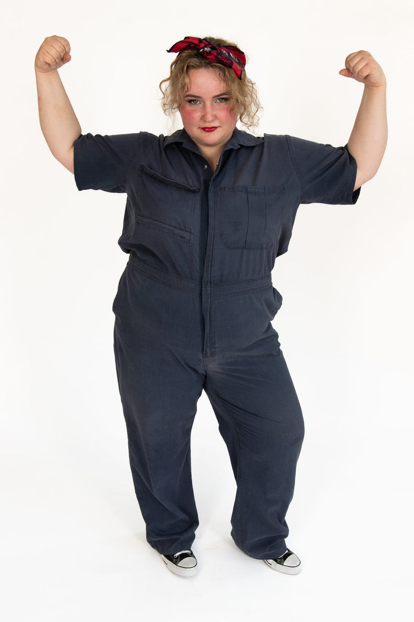 Vintage Blue Craftsman Short Sleeve Coveralls (1990s)