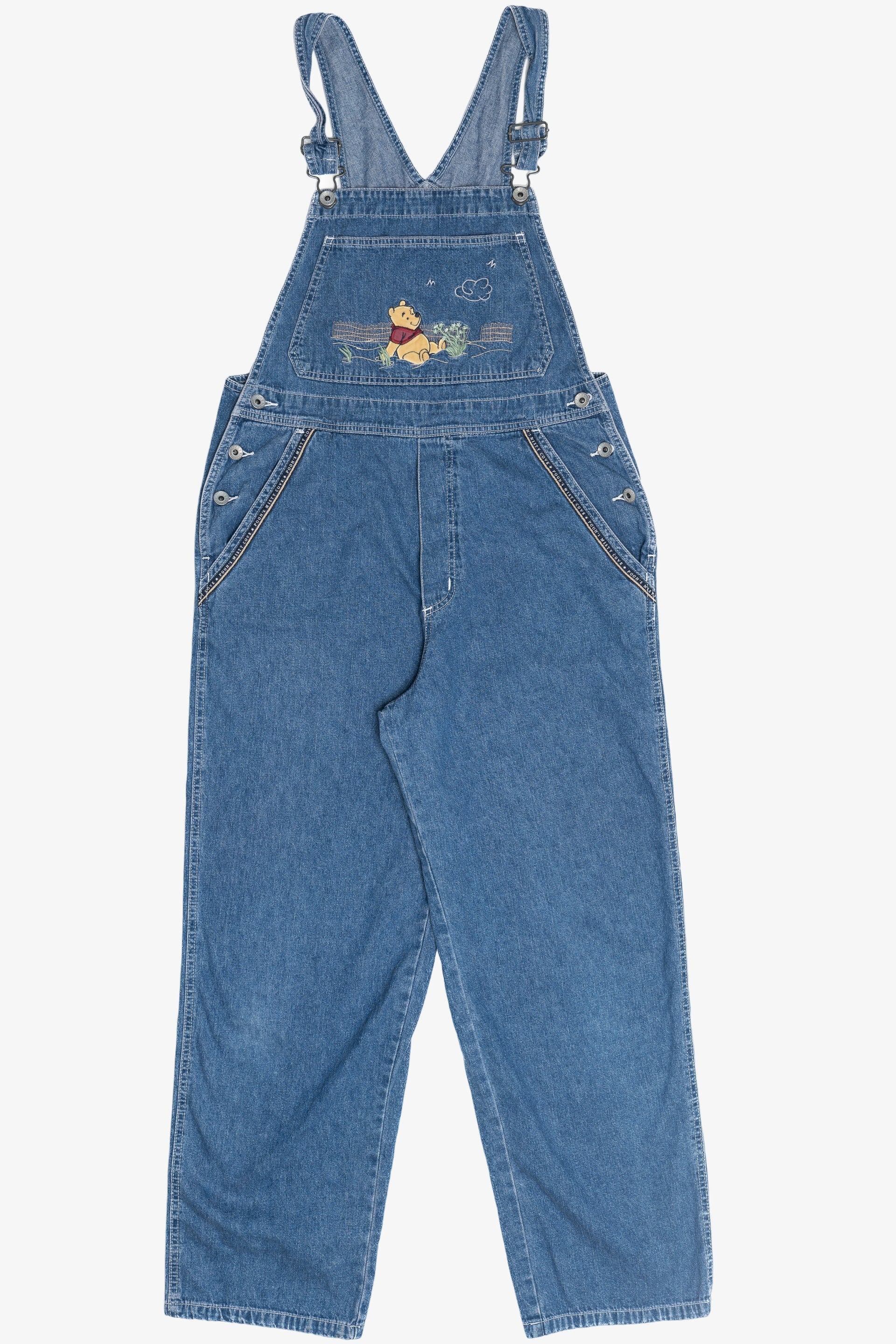 Vintage Winnie The Pooh Misty Cove Embroidered Denim Overalls  display picture 1