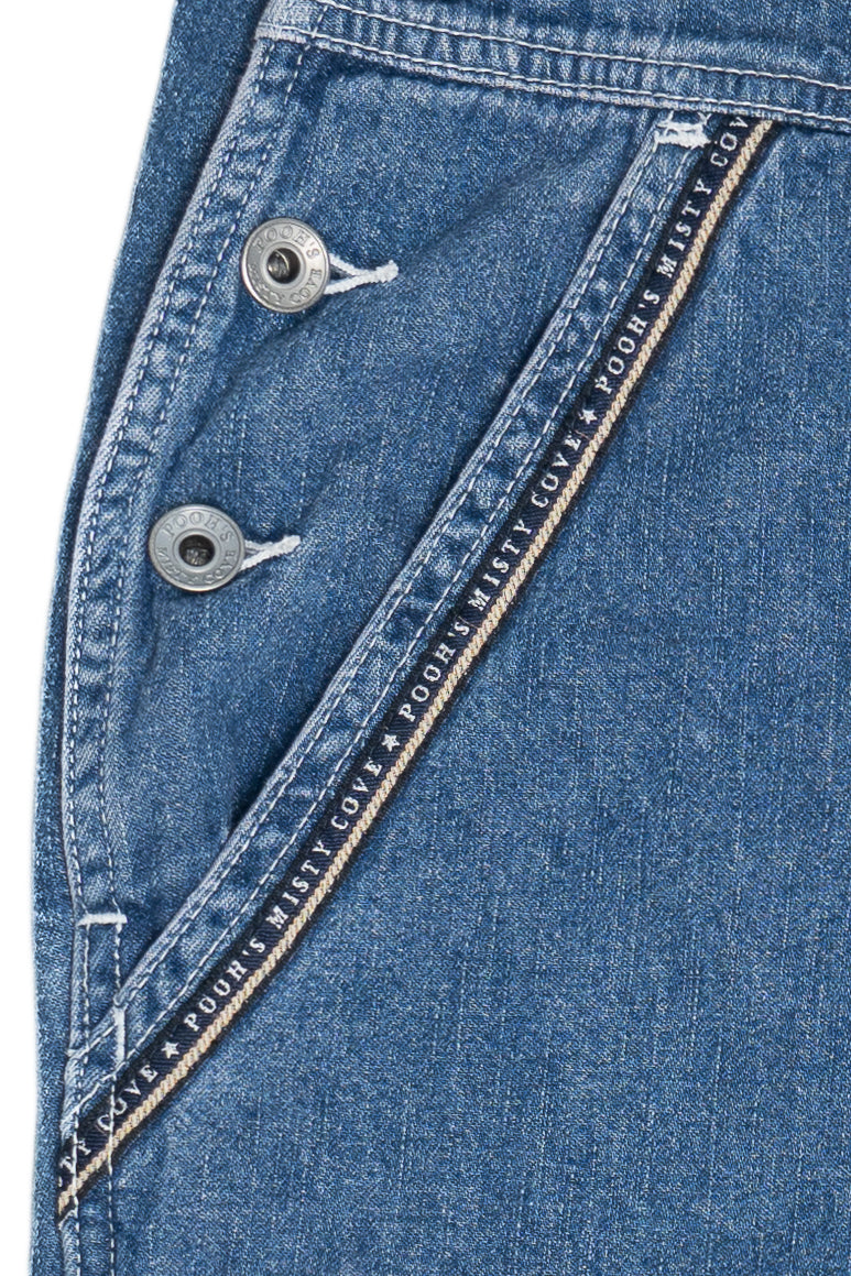 Vintage Winnie The Pooh Misty Cove Embroidered Denim Overalls (1990s)