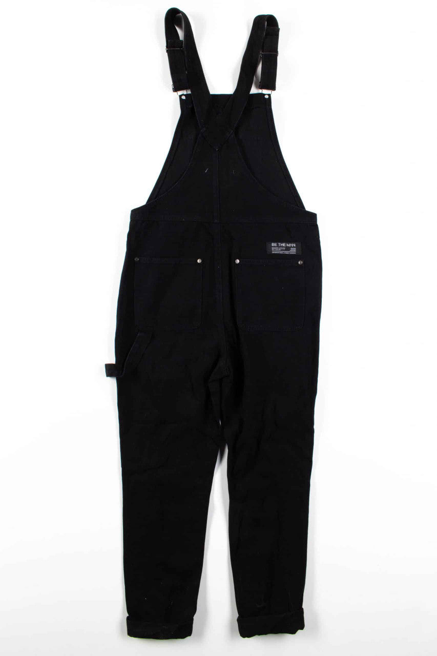 Black Distressed Overalls (sz. Medium)