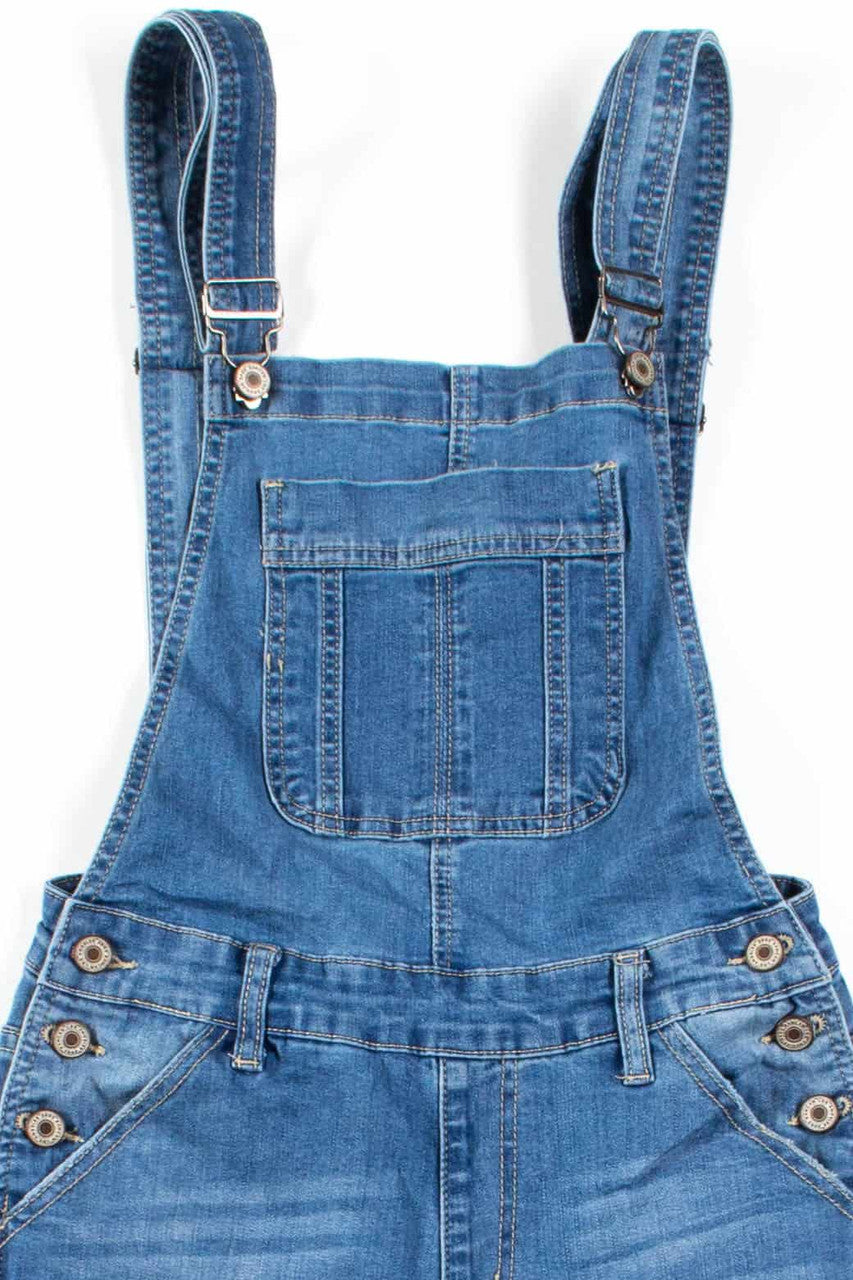 Distressed Faded Denim Overalls (sz. XS)