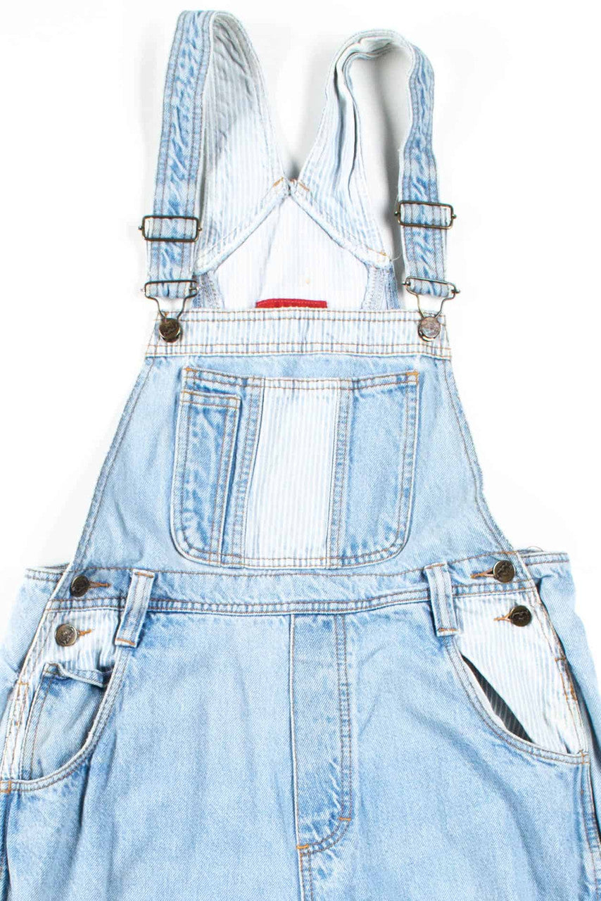 Pinstriped Denim Overalls (sz. Medium)