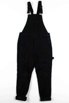 Black Distressed Overalls (sz. Medium)