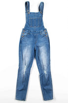 Distressed Faded Denim Overalls (sz. XS)