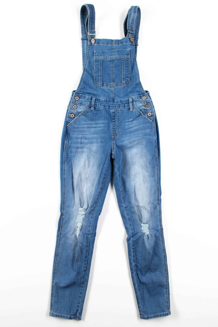 Distressed Faded Denim Overalls (sz. XS)