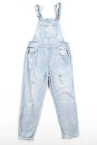Acid Wash Distressed Denim Overalls (sz. 31)