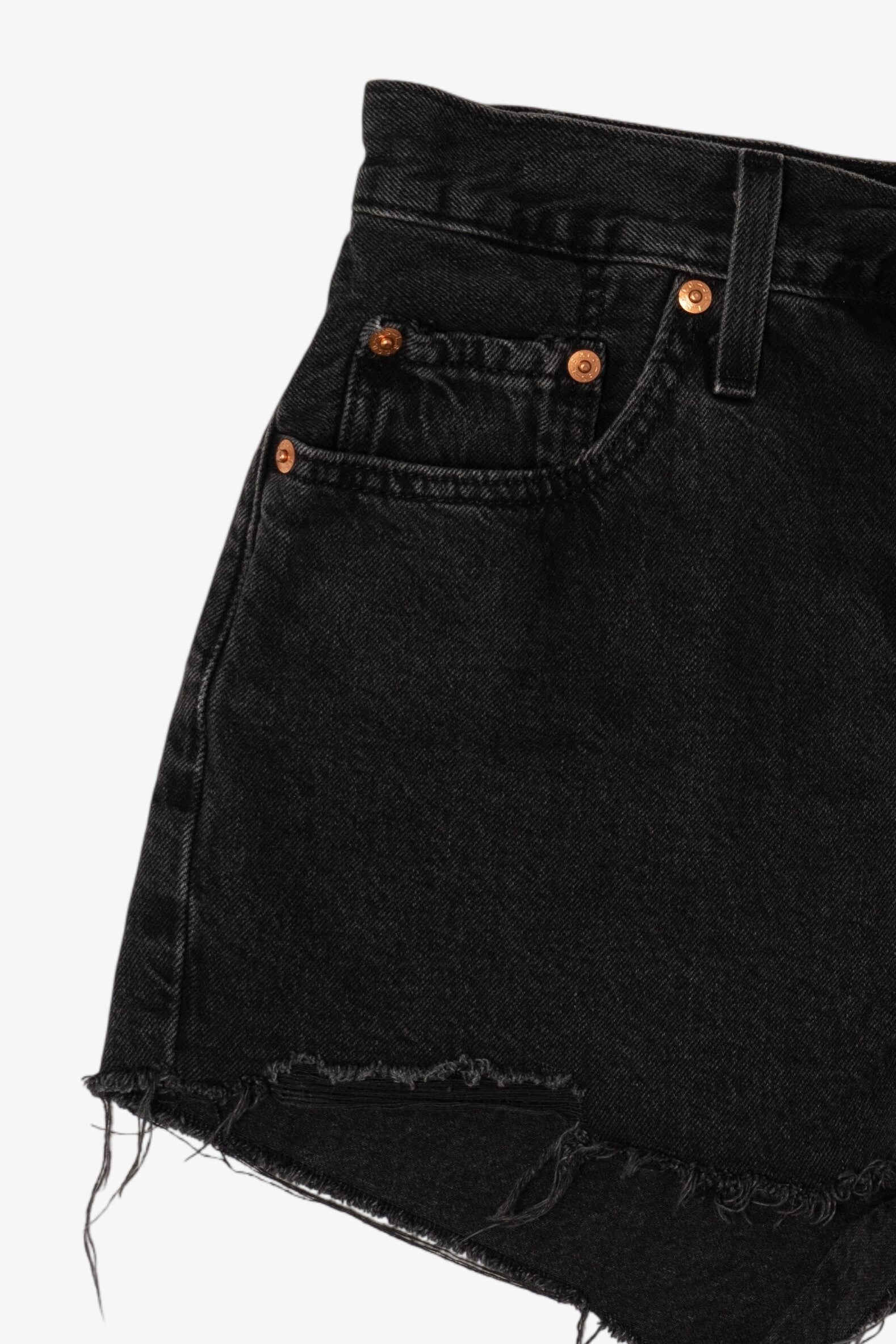 Black Levi's Cutoff Denim Shorts 501 (2020s)