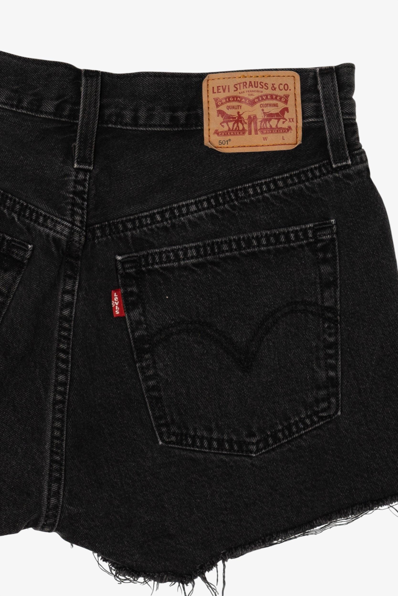 Black Levi's Cutoff Denim Shorts 501 (2020s)