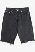 Vintage Tommy Hilfiger Faded Black Cut Off Denim Shorts (1990s)