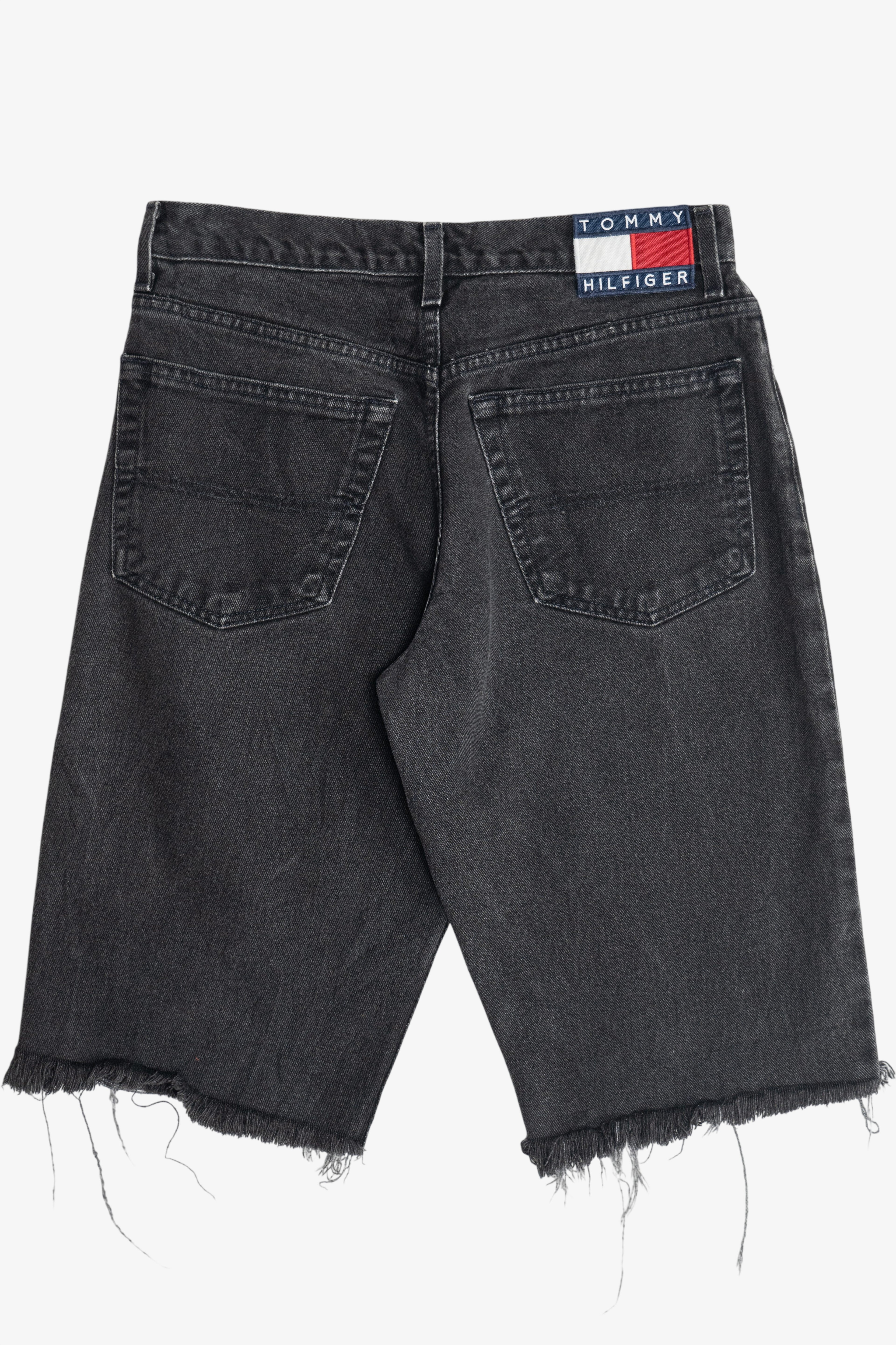 Vintage Tommy Hilfiger Faded Black Cut Off Denim Shorts (1990s)