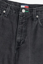 Vintage Tommy Hilfiger Faded Black Cut Off Denim Shorts (1990s)