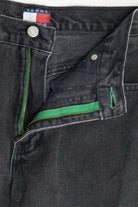 Vintage Tommy Hilfiger Faded Black Cut Off Denim Shorts (1990s)
