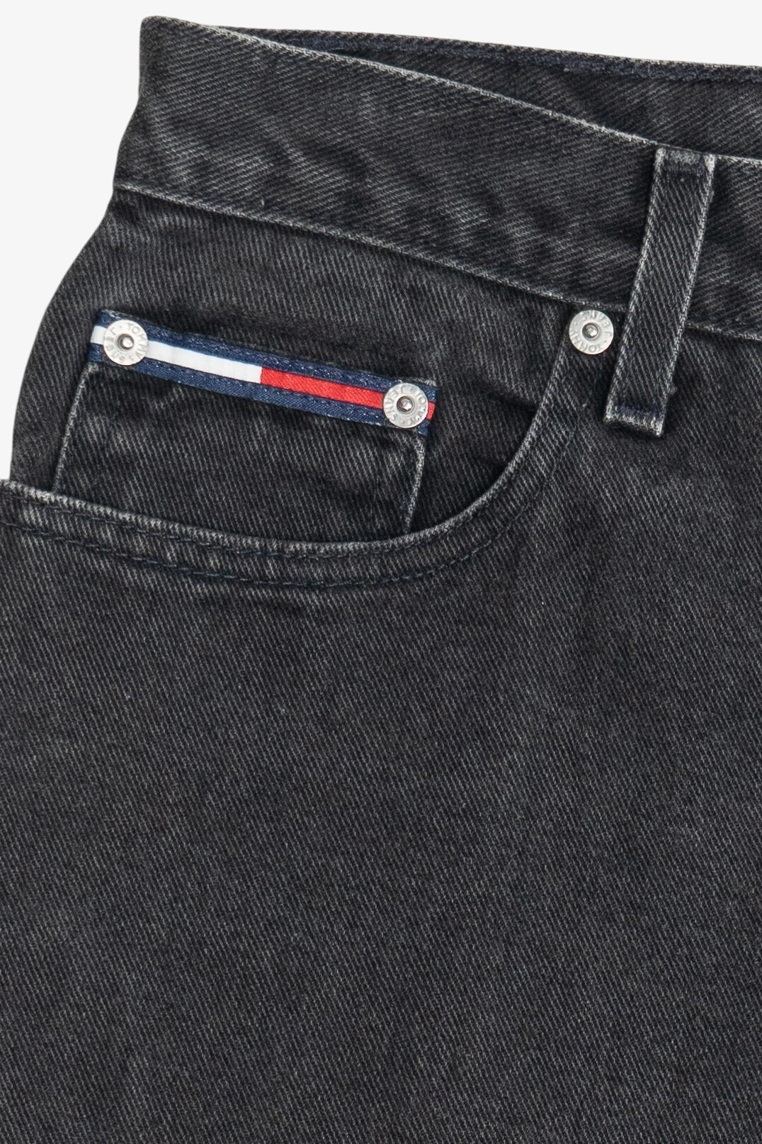 Vintage Tommy Hilfiger Faded Black Cut Off Denim Shorts (1990s)