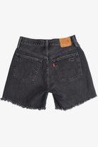 Levi's Premium 501 Distressed Faded Black Cut Off Denim Shorts (2020s)