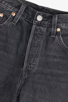 Levi's Premium 501 Distressed Faded Black Cut Off Denim Shorts (2020s)
