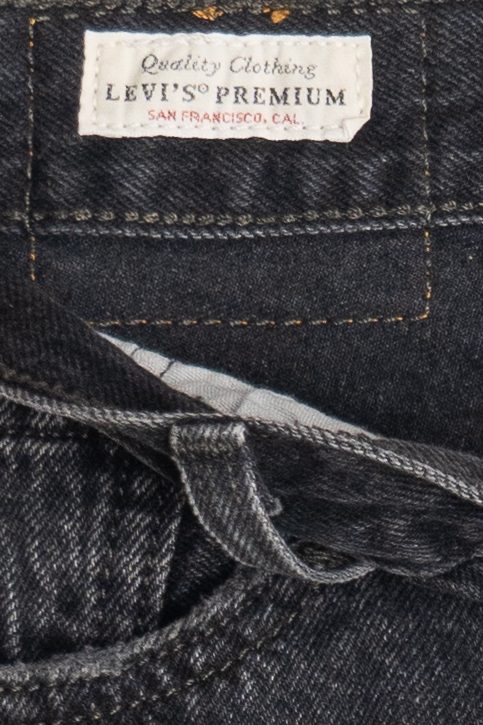 Levi's Premium 501 Distressed Faded Black Cut Off Denim Shorts (2020s)
