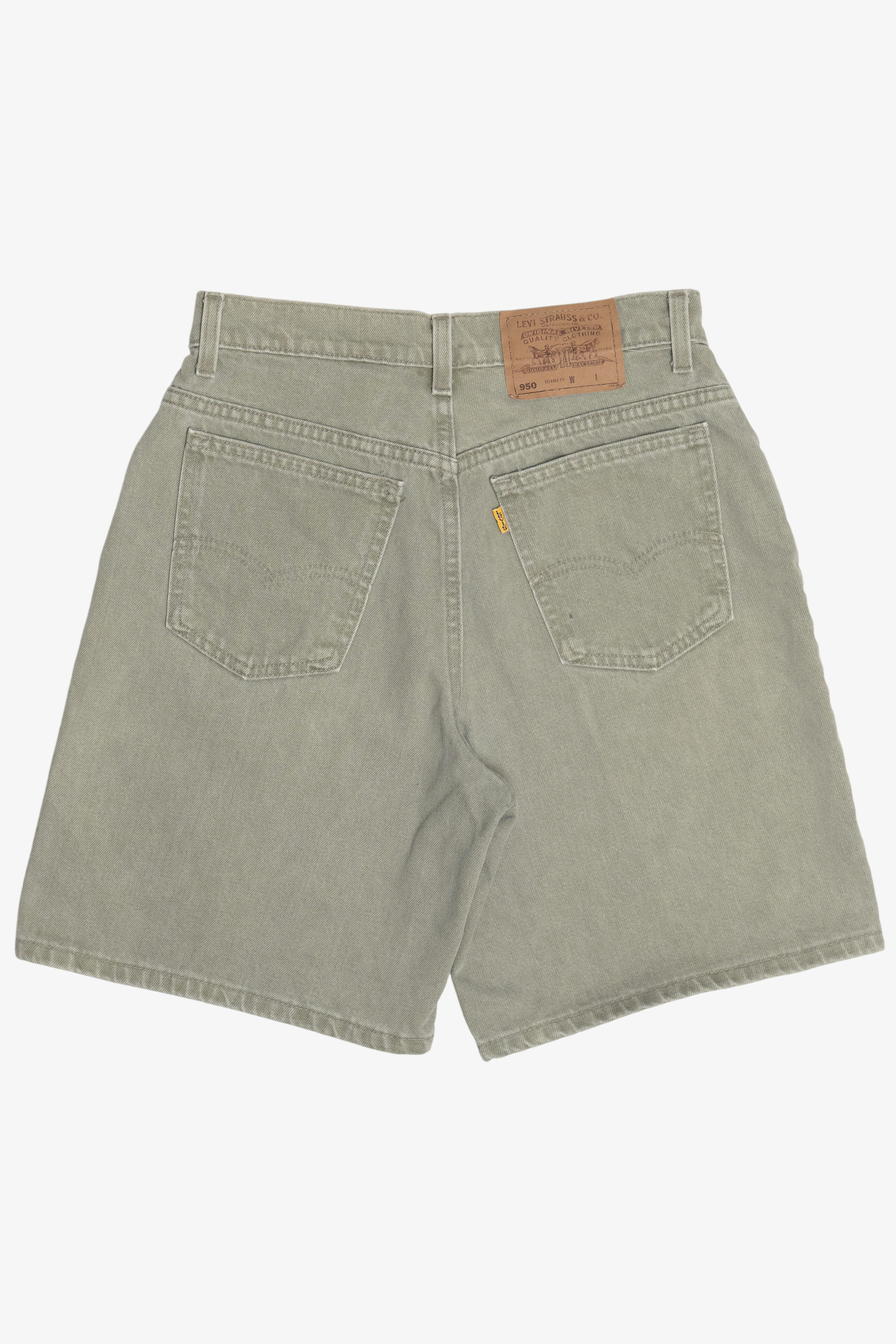 Vintage Levi's 950 Relaxed Fit Orange Tab Denim Jorts (1990s)