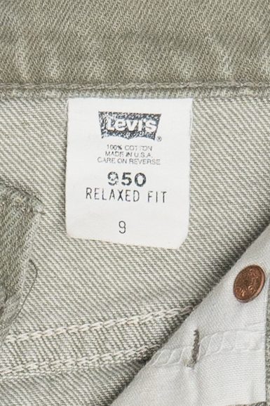 Vintage Levi's 950 Relaxed Fit Orange Tab Denim Jorts (1990s)