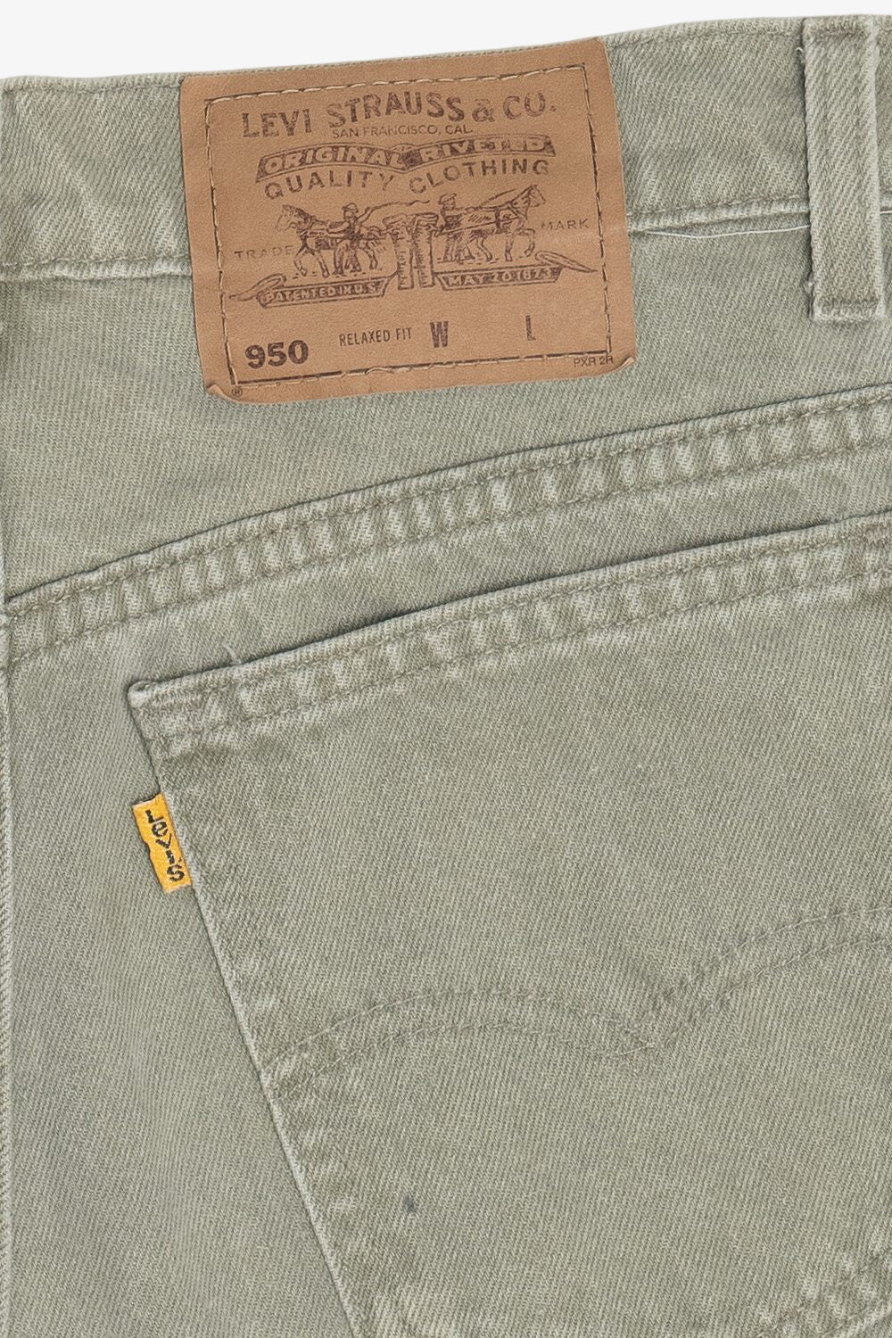 Vintage Levi's 950 Relaxed Fit Orange Tab Denim Jorts (1990s)