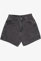 Vintage Wrangler Faded Black Distressed Denim Shorts (1990s)