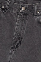 Vintage Wrangler Faded Black Distressed Denim Shorts (1990s)