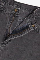 Vintage Wrangler Faded Black Distressed Denim Shorts (1990s)