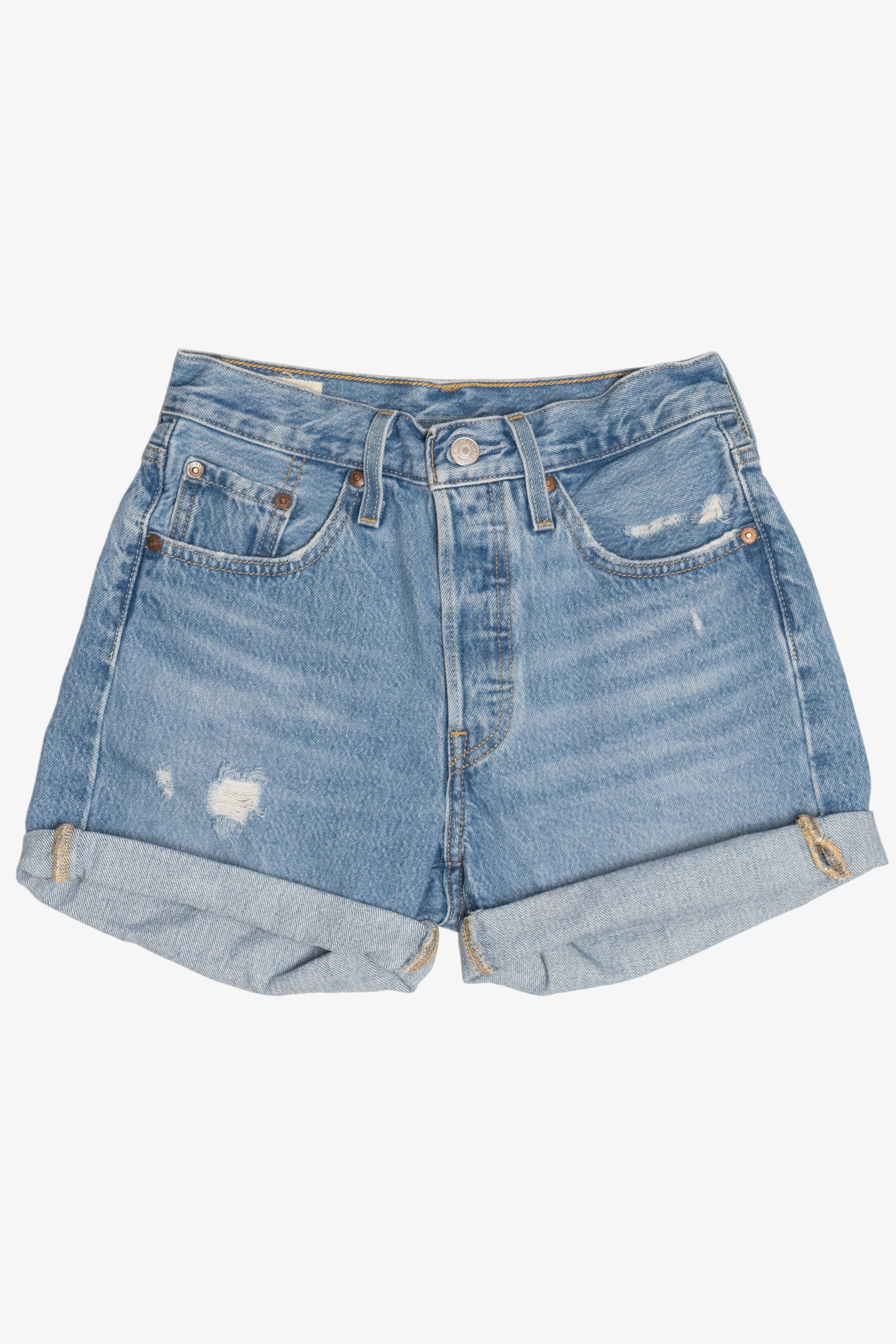 Levi's Premium 501 Button Fly Rolled Denim Shorts (2020s)