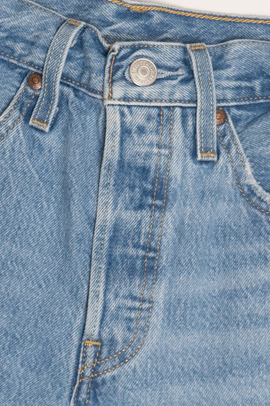 Levi's Premium 501 Button Fly Rolled Denim Shorts (2020s)