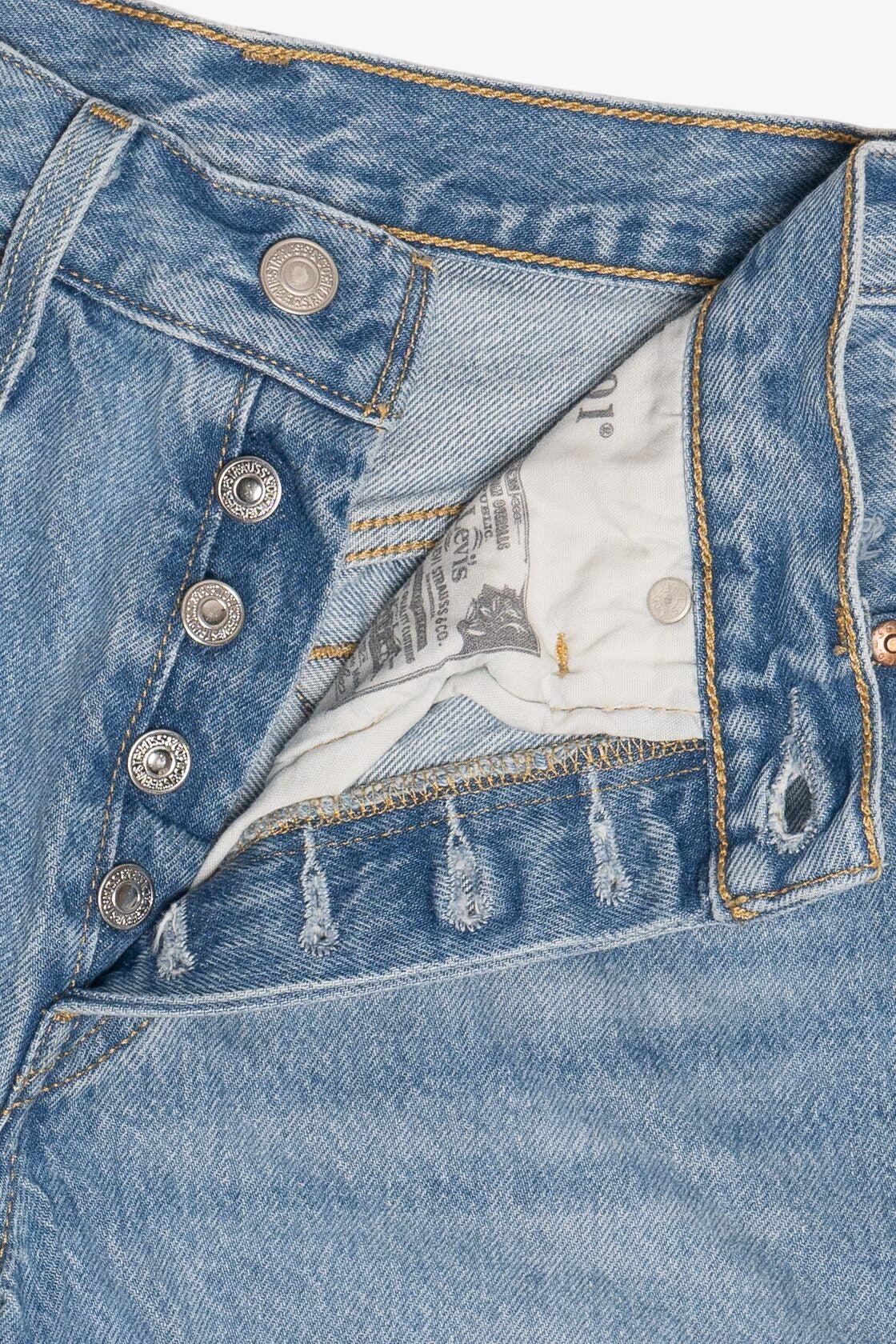 Levi's Premium 501 Button Fly Rolled Denim Shorts (2020s)