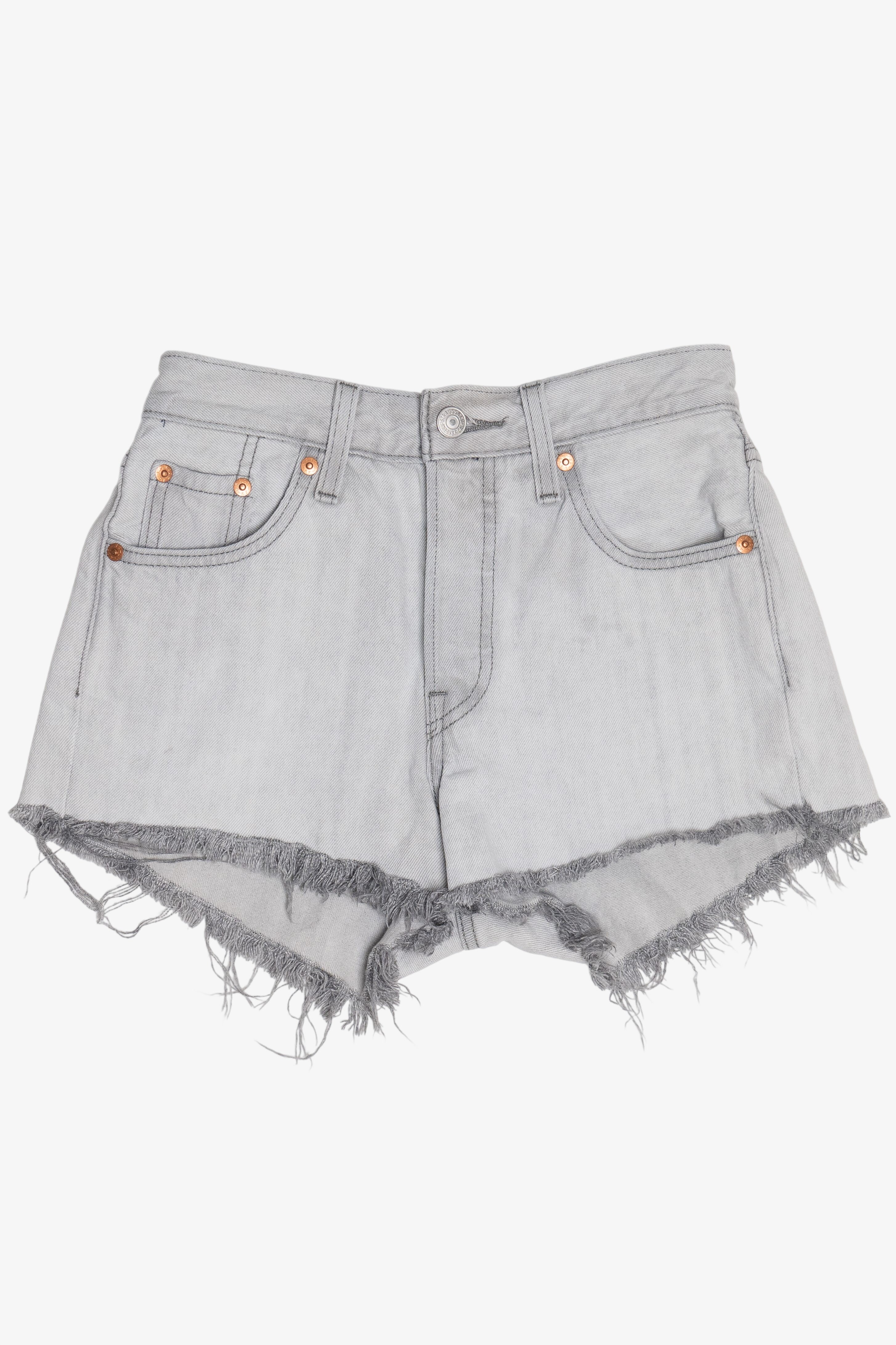 Levi's Premium 501 Button Fly Light Gray Denim Shorts (2020s)