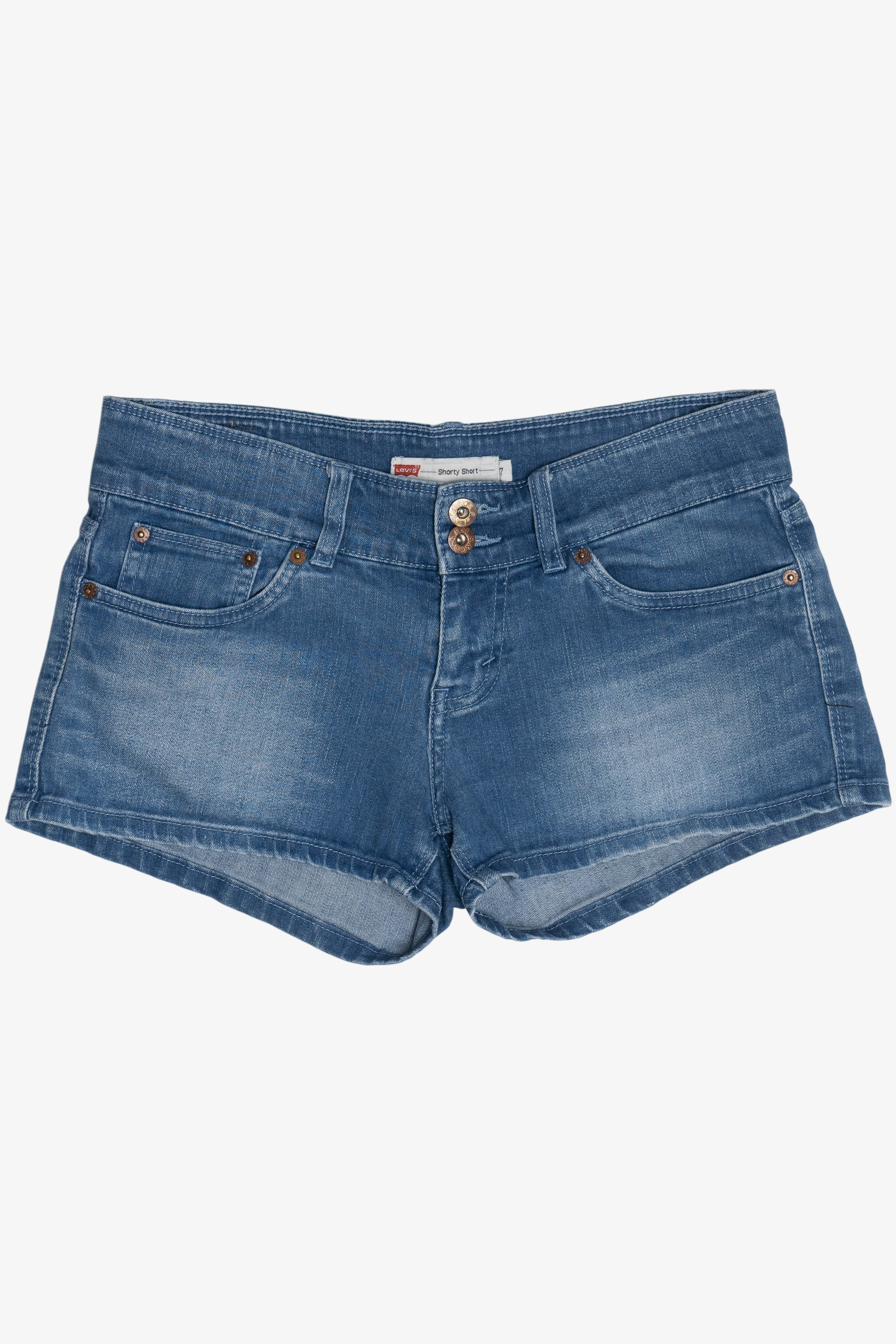 Levi's "Shorty Short" Double Button Denim Shorts (2010s)
