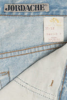 Vintage Jordache Acid Wash Embroidered Flair Denim Shorts (1990s)