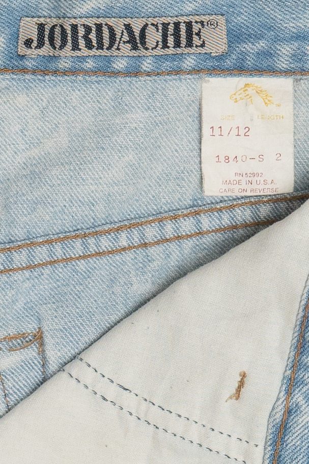 Vintage Jordache Acid Wash Embroidered Flair Denim Shorts (1990s)