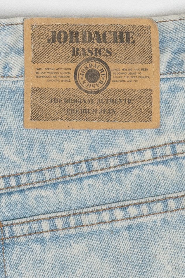 Vintage Jordache Acid Wash Embroidered Flair Denim Shorts (1990s)