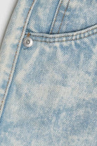 Vintage Jordache Acid Wash Embroidered Flair Denim Shorts (1990s)