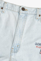 Vintage Levi's "Clearwater Beach Florida U.S.A." Embroidered Denim Cut Off Shorts (1990s)