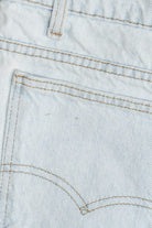 Vintage Levi's "Clearwater Beach Florida U.S.A." Embroidered Denim Cut Off Shorts (1990s)