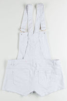 White with Copper Buttons Overall Shorts (sz. M)