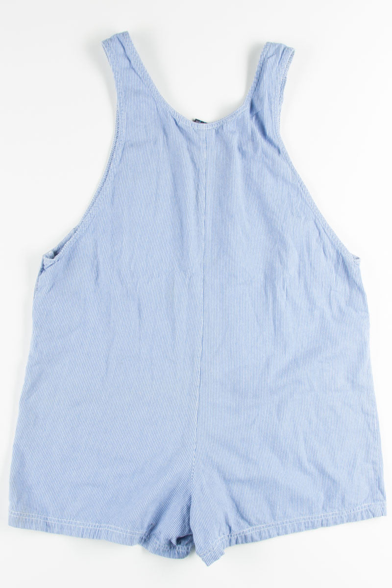 Blue Pinstriped Overall Shorts (sz. L)